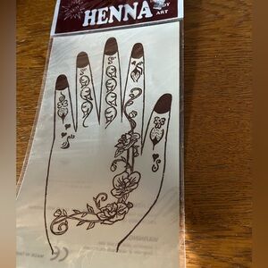 Henna Art Floral Design Temporary Hand Tattoo